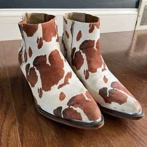 Cow print/Cow hide booties